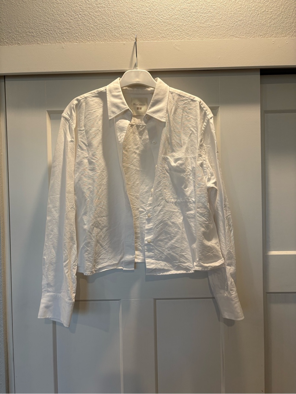 Uniqlo and JW Anderson White Boxy Oxford Shirt